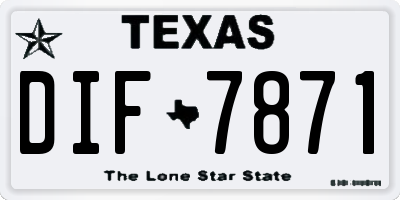 TX license plate DIF7871