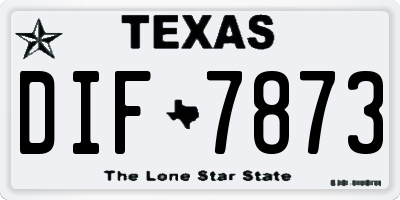 TX license plate DIF7873