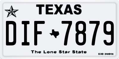 TX license plate DIF7879