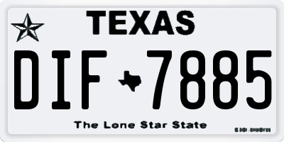 TX license plate DIF7885