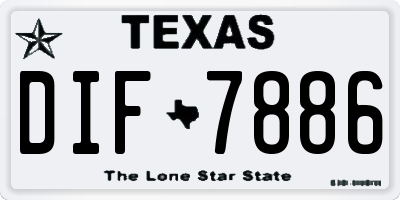 TX license plate DIF7886