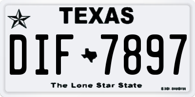 TX license plate DIF7897