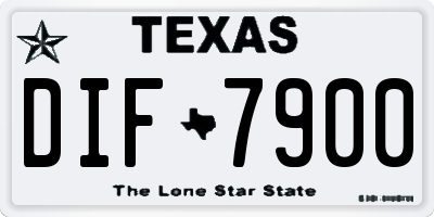 TX license plate DIF7900