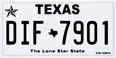TX license plate DIF7901