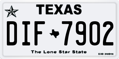 TX license plate DIF7902