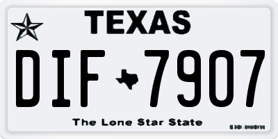 TX license plate DIF7907