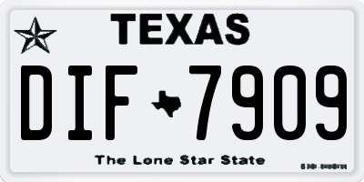 TX license plate DIF7909