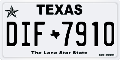 TX license plate DIF7910