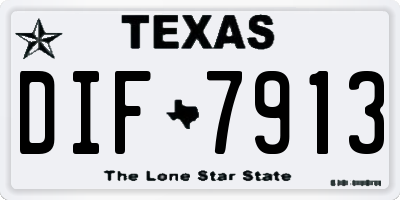 TX license plate DIF7913