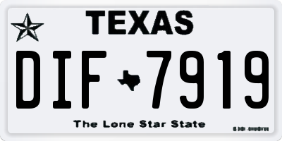 TX license plate DIF7919