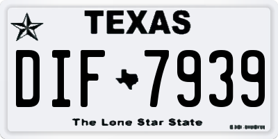 TX license plate DIF7939