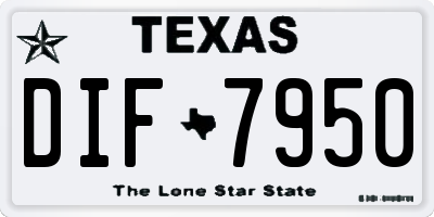 TX license plate DIF7950