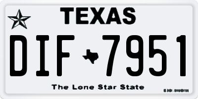 TX license plate DIF7951