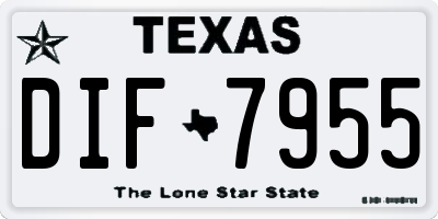 TX license plate DIF7955