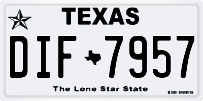 TX license plate DIF7957