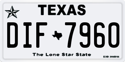 TX license plate DIF7960