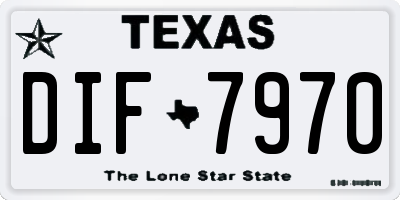 TX license plate DIF7970