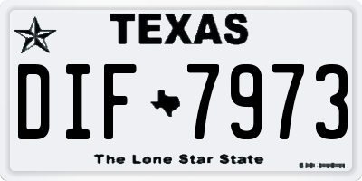 TX license plate DIF7973