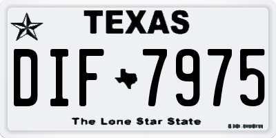 TX license plate DIF7975