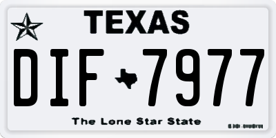 TX license plate DIF7977