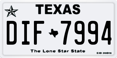 TX license plate DIF7994
