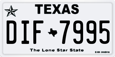TX license plate DIF7995