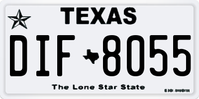 TX license plate DIF8055