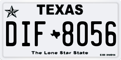 TX license plate DIF8056