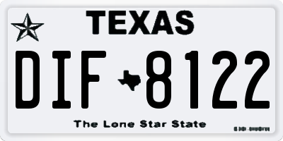 TX license plate DIF8122