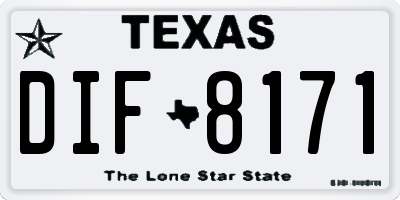 TX license plate DIF8171