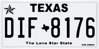 TX license plate DIF8176