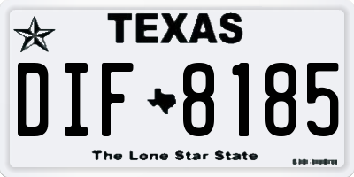 TX license plate DIF8185