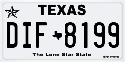 TX license plate DIF8199