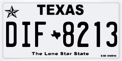 TX license plate DIF8213