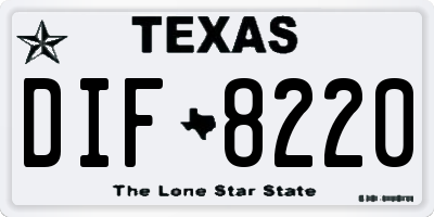 TX license plate DIF8220