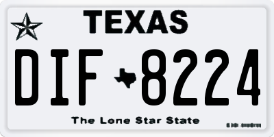 TX license plate DIF8224