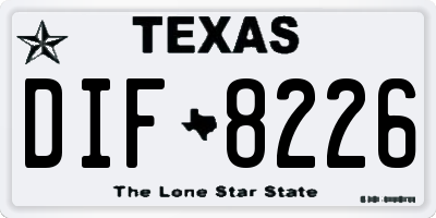 TX license plate DIF8226