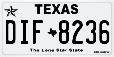 TX license plate DIF8236