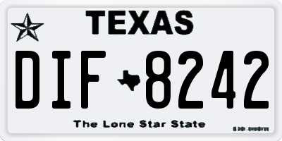 TX license plate DIF8242