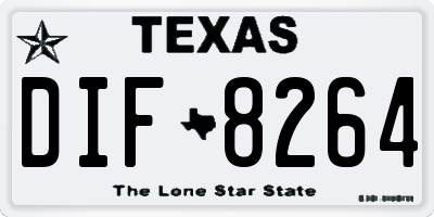 TX license plate DIF8264