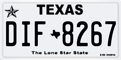 TX license plate DIF8267