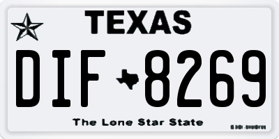 TX license plate DIF8269