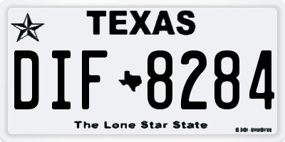 TX license plate DIF8284