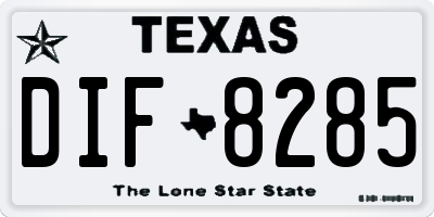 TX license plate DIF8285
