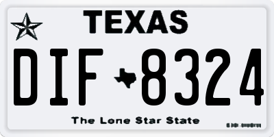 TX license plate DIF8324