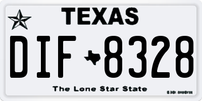 TX license plate DIF8328