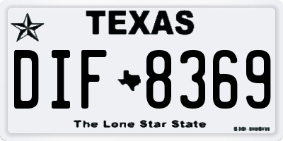 TX license plate DIF8369