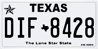 TX license plate DIF8428