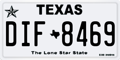 TX license plate DIF8469