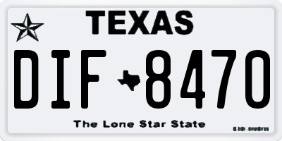 TX license plate DIF8470